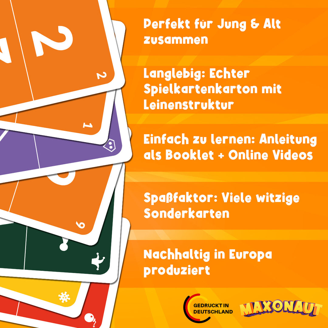 Maxonaut - Schummeln erlaubt - Kartenspiel ab 7 Jahre, Familienspiel
