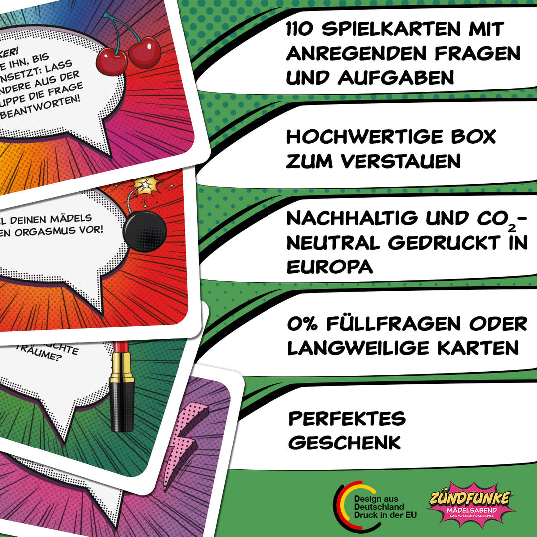 Zündfunke Fragen für Mädelsabend - 110 Fragekarten