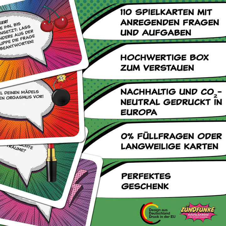 Zündfunke Fragen für Mädelsabend - 110 Fragekarten