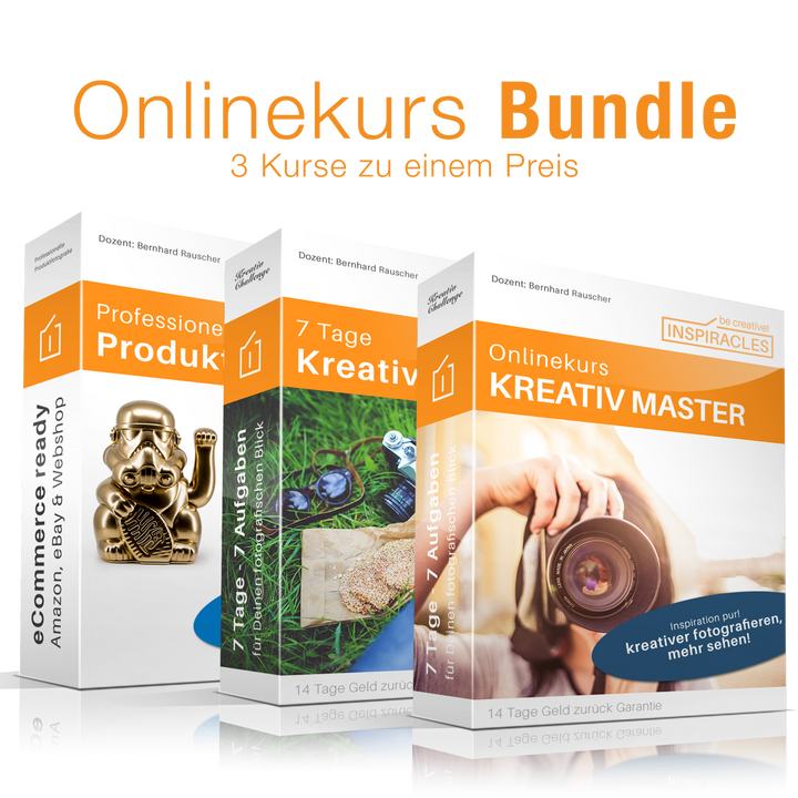 Onlinekurs Bundle Fotografie - 3 Kurse zu einem Preis