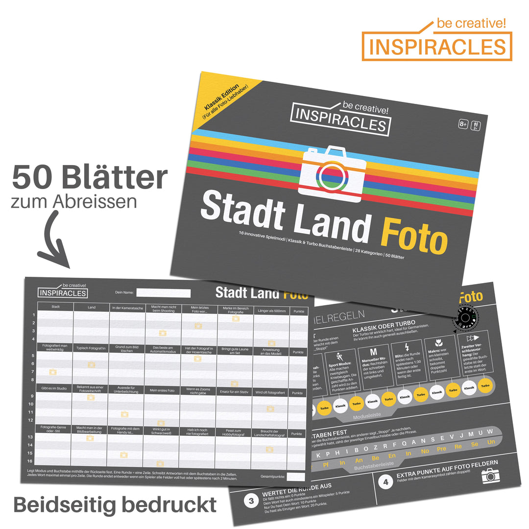 Stadt Land Foto - Gesellschaftsspiel für Fotografen - Spiel